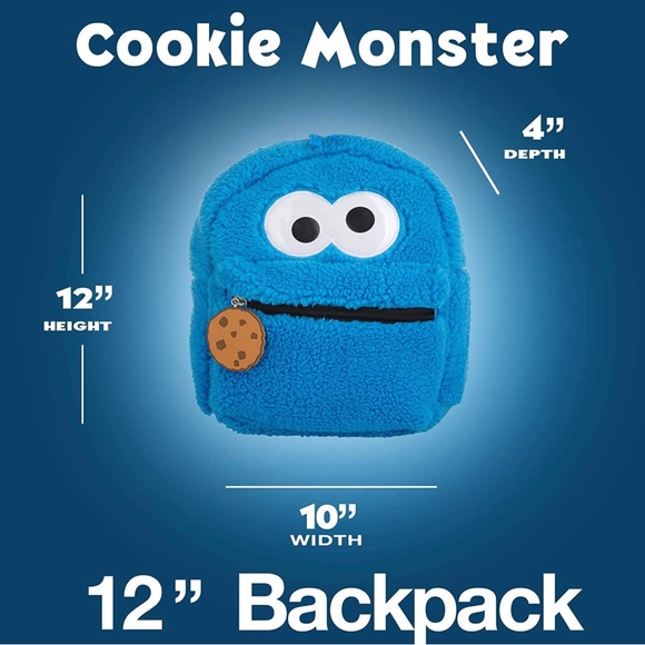 Cookie Monster backpack socks and mask - Picture 2 of 5